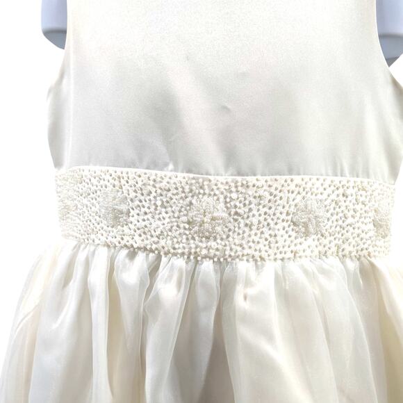 David's Bridal White Flower Girl Dress - Picture 3 of 6